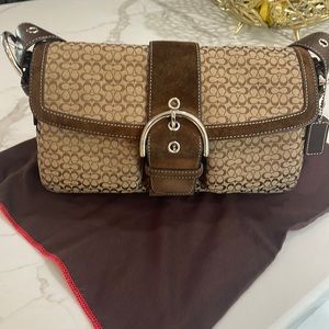 COACH 1463 SIGNATURE Soho Brown SIGNATURE BAG/PURSE/HANDBAG